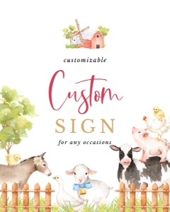 Editable Farm Animal Custom Sign design preview