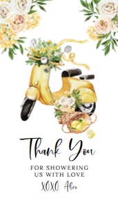 Editable Bike Flower Summer Thank You Tag Gift Tag: Editable Bike Flower Summer Thank You Tag Gift Tag