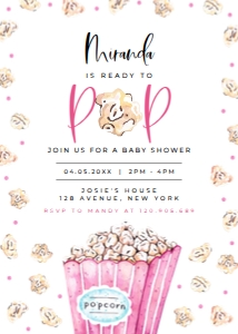 Editable Ready to pop baby shower design preview