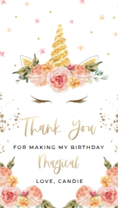 EDITABLE UNICORN THANK YOU TAG 22 design preview