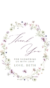 Editable Flower Floral Gift Tag Thank you tag design preview