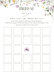 summer wildflower bridal shower game: summer wildflower bridal shower game