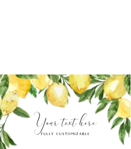 Editable Lemon Thank you label food label place card 2 design preview