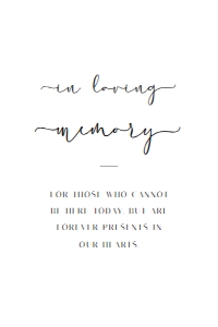Editable in loving memory sign * design preview