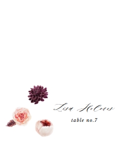 Editable warm FLOWER thank you card place card food label 534 design preview