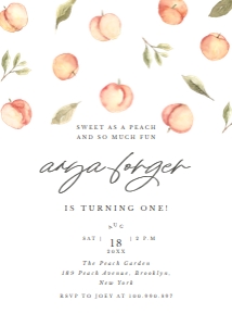Editable Peach Birthday Invitation 553 2 design preview