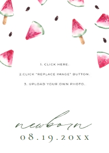 Watermelon First Birthday Banner 553 design preview