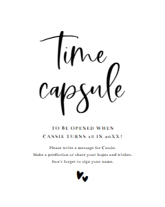 Minimalist Time Capsule sign 552 design preview