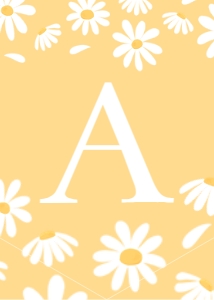 daisy high chair flag birthday banner blue Yellow design preview