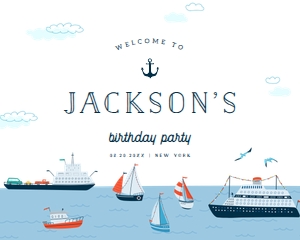 Ships Sailor Birthday Welcome Sign design preview