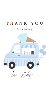 Ice cream truck Gift Tag Blue 576: Ice cream truck Gift Tag Blue 576