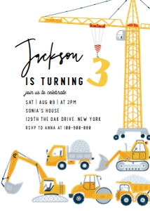 editable construction trucks birthday invitation 2 design preview