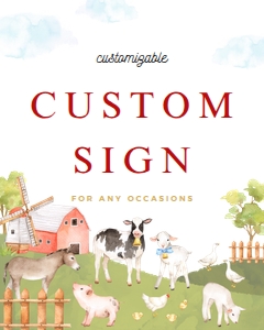Farm animal custom sign 2: Farm animal custom sign 2