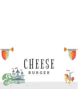 Knight Table number card tent card 615: Knight Table number card tent card 615