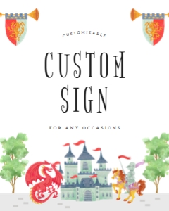 Knights Custom Sign 615 design preview