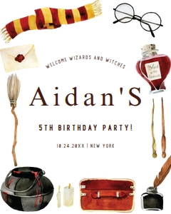 Wizard Birthday Welcome Sign 623 design preview