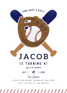 Baseball Birthday Invitation 624 design preview