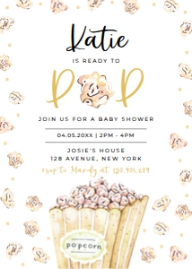 Editable Ready to pop baby shower yellow design preview