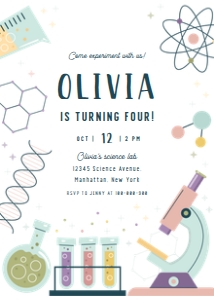 Science Birthday Invitation design preview