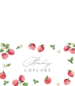 Strawberry food tent card 554 design preview