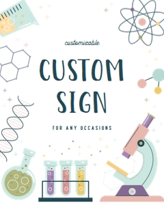 Science Custom Sign 627 design preview