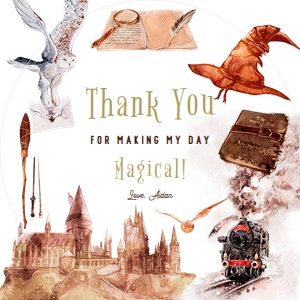 Wizard Thank You Tag Circular 628 design preview