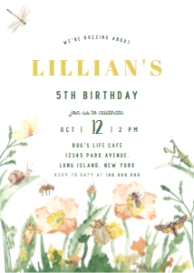 INSECT BUG INVITATION 2 635 design preview