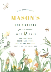INSECT BUG INVITATION 3 635 design preview