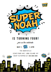 super hero birthday invitation: super hero birthday invitation