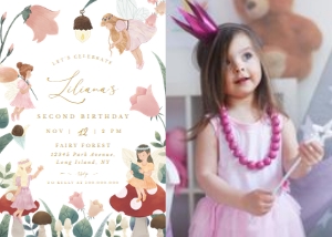 Fairy Birthday Invitation with Photo 638: Fairy Birthday Invitation with Photo 638