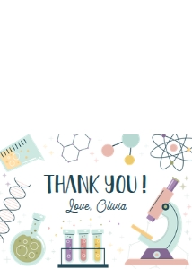 Science thank you card 627 design preview