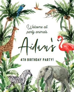 Safari Wild Animal Welcome Sign: Safari Wild Animal Welcome Sign