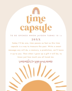 Sunshine Time Capsule Game sign and card 644 design preview