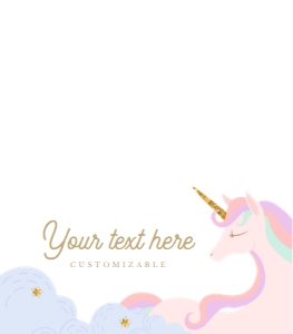Unicorn tent card 640: Unicorn tent card 640