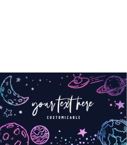 Space tent card blue 650 design preview