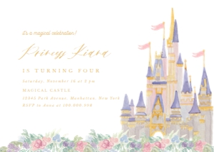 PRINCESS CASTLE BIRTHDAY INVITATION: PRINCESS CASTLE BIRTHDAY INVITATION