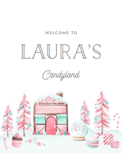 Christmas gingerbread candy land welcome sign: Christmas gingerbread candy land welcome sign