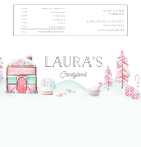 Christmas Land of Sweets Chocolate Candy Bar Wrapper 653 design preview