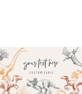 Dinosaur tent card place card 595: Dinosaur tent card place card 595