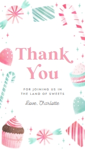 Sweet one christmas thank you tag 654 design preview