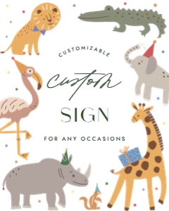 Wild Animal Wild One Custom Sign 663: Wild Animal Wild One Custom Sign 663