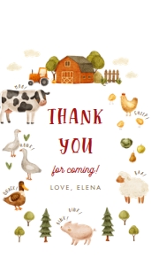 Farm Animal Gift Tag 664: Farm Animal Gift Tag 664