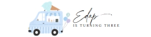 Ice cream truck Waterbottle Label Blue 576 design preview