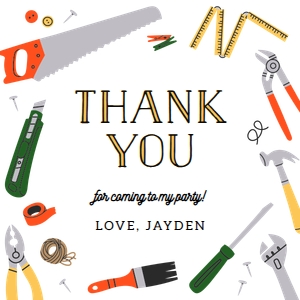 Builder tools birthday TAG green 665 design preview