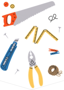 Builder Tools High Chair Garland Birthday Banner 665 design preview