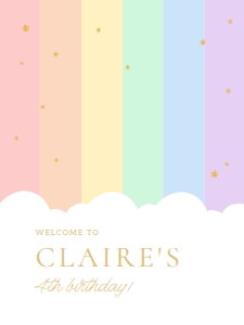 Pastel Rainbow Welcome Sign 577 design preview