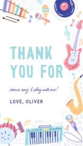 Music instrument gift tag 668 design preview