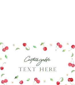 Cherry tent card place card 660: Cherry tent card place card 660