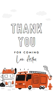 fire truck gift tag design preview