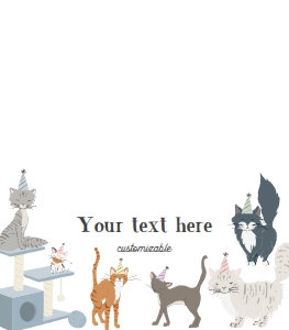 Kitten Cat tent card place card food label 687 design preview